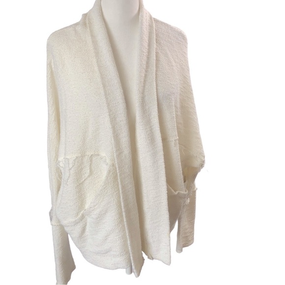 Anthropologie Saturday Sunday Open Cardigan Women M Off White Long DolmanSleeve - Picture 1 of 11